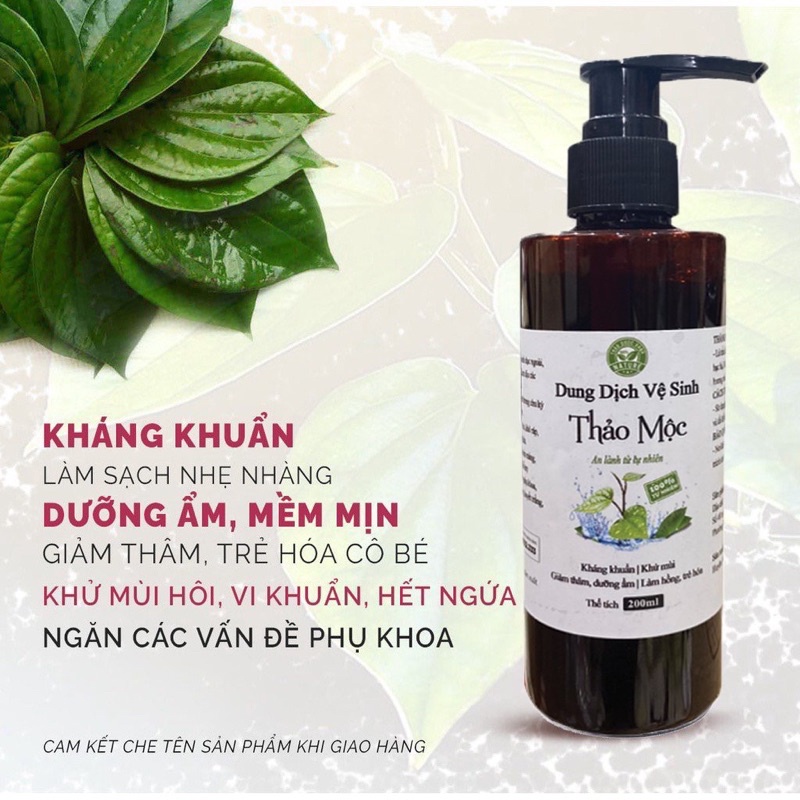 Dung dịch vệ sinh handmade Tiệm Thảo Dược Xanh giúp làm sạch, khử khuẩn, làm hồng vùng kín 200ml