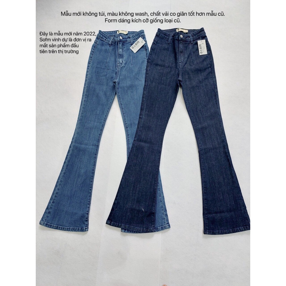 Quần Jean Nữ Ống Loe Không Túi Sofm Wear (Mẫu Mới LD02)
