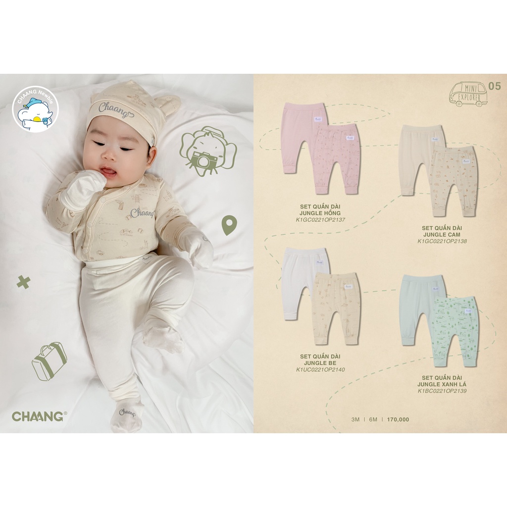 CHAANG Quần Sơ Sinh Cho Bé Chất Liệu Cotton