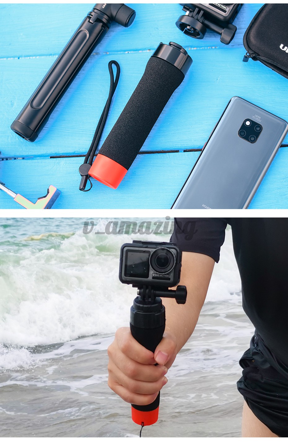 ULANZI Gậy Selfie U-11 Cho Gopro Hero Eken Xiaomi Xiaoyi Dji Osmo