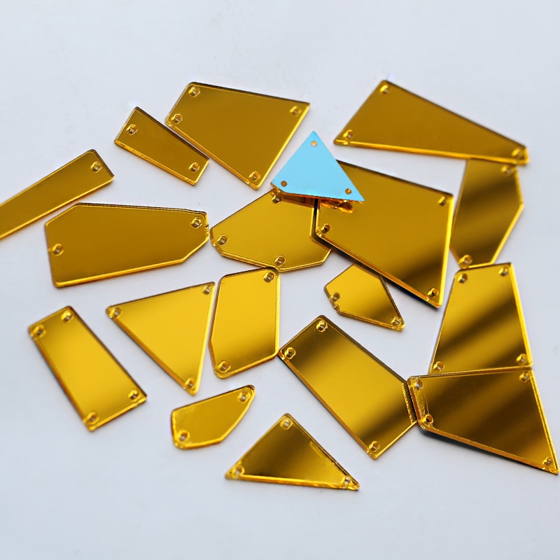 Gương Trang Trí May Vá 19 Kiểu Hình Dạng Khác Nhau Bằng Acrylic Đính Đá