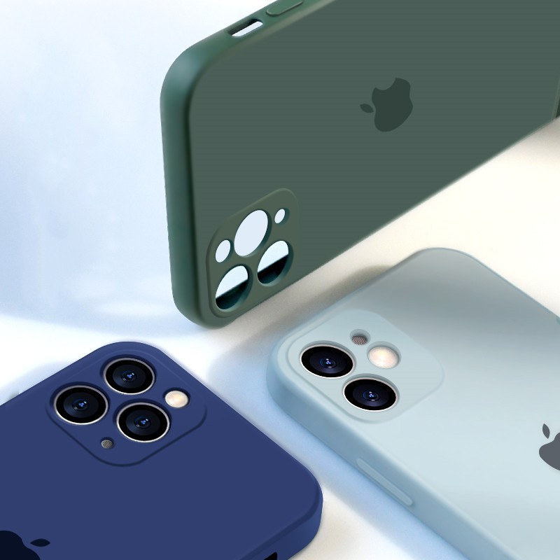 Ốp điện thoại silicon mềm màu trơn bảo vệ camera cho iPhone 13 Pro Max 13 mini 11 12 pro max mini | BigBuy360 - bigbuy360.vn