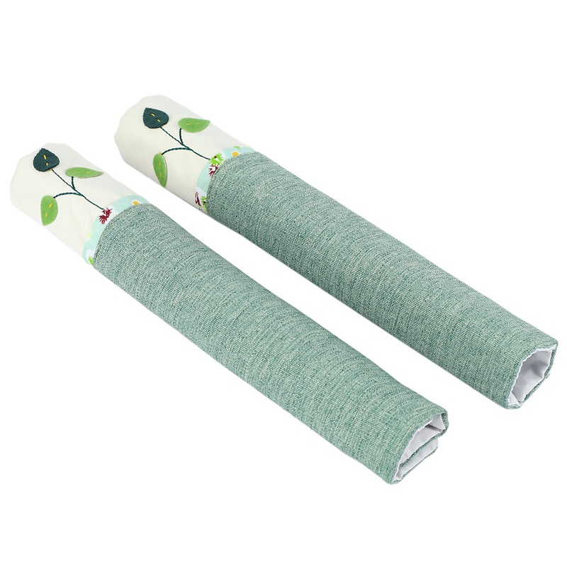 1 Cặp Vỏ Bọc Tay Nắm Cửa Tủ Lạnh Bằng Cotton Hai Tầng Tiện Dụng