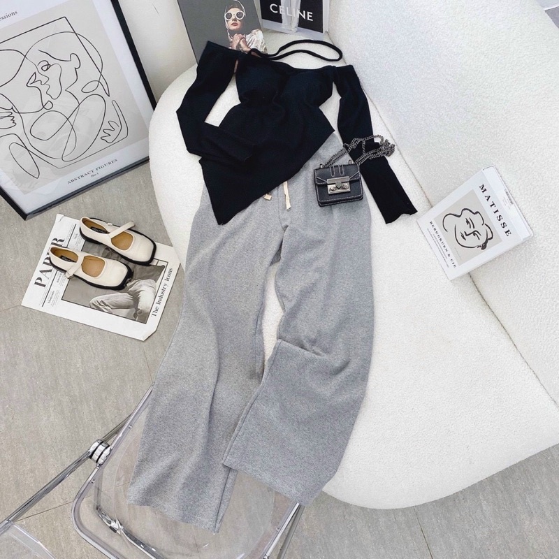 Set áo yếm + quần jogger cách điệu