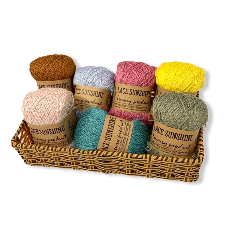 Sợi Lace Sunshine trơn móc áo 100gram