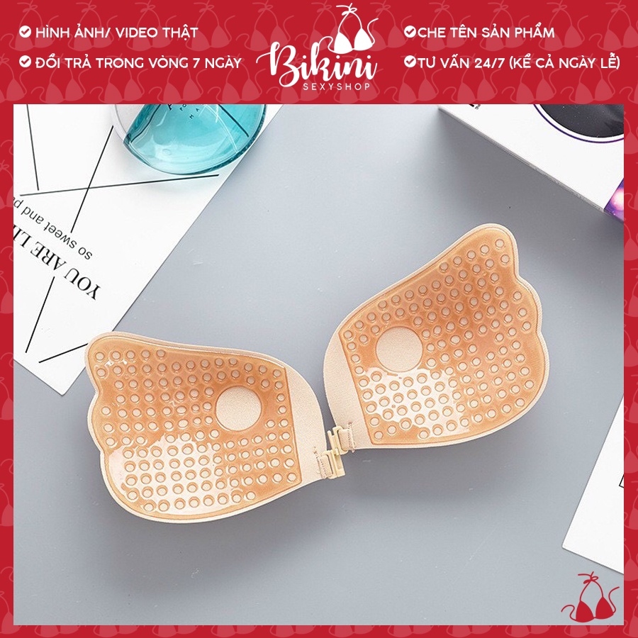 Áo ngực dán cánh tiên cài trước tạo khe nâng ngực màu đen/ da - Áo Ngực Dán Nâng Ngực P15