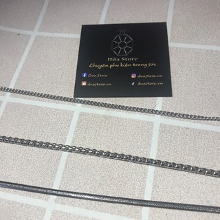 Vòng cổ trơn nhỏ unisex thép không gỉ
