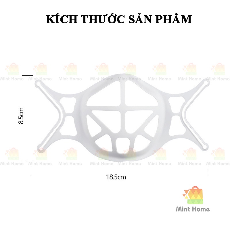 Miếng khung đỡ lót khẩu trang 3D có dây quai đeo silicon mềm móc đai tai giả chống đau