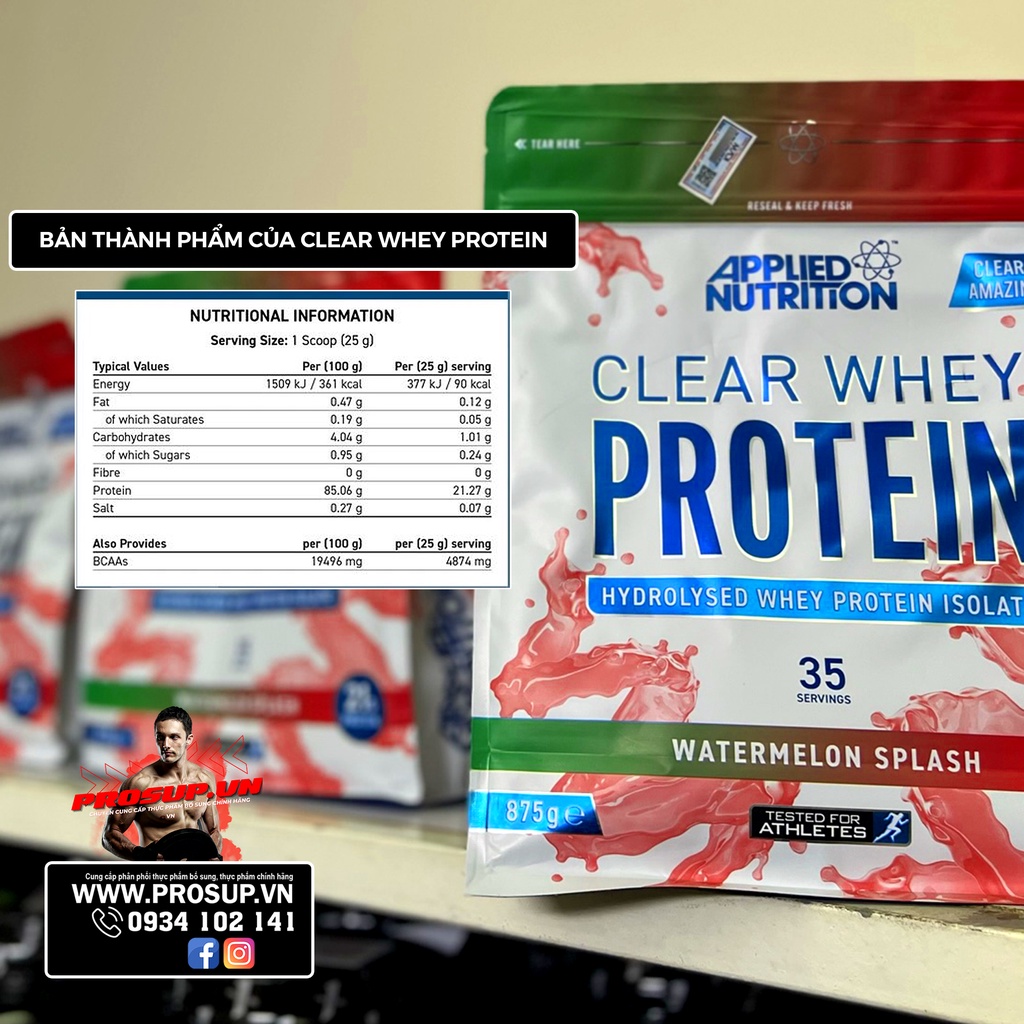 Clear whey - applied nutrition- whey protein cao cấpsữa tăng cơ - ảnh sản phẩm 3