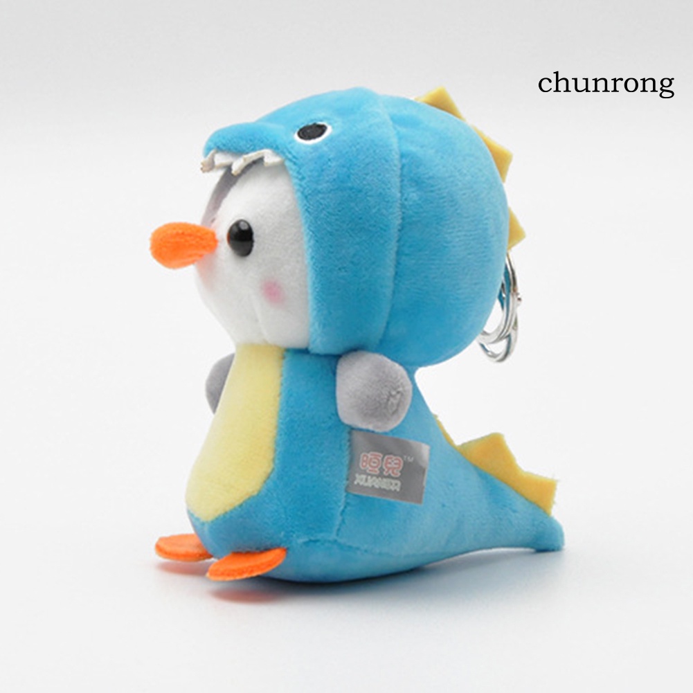 Móc khóa hình chim cánh cụt nhồi bông ngộ nghĩnh xinh xắn