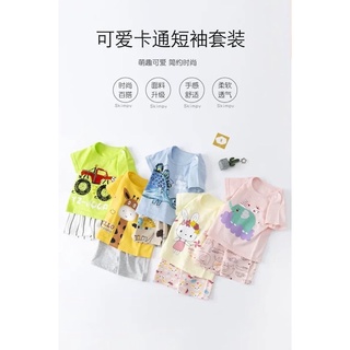 Bộ cộc tay cotton cho bé chuẩn hàng Quảng châu mặc siêu mát