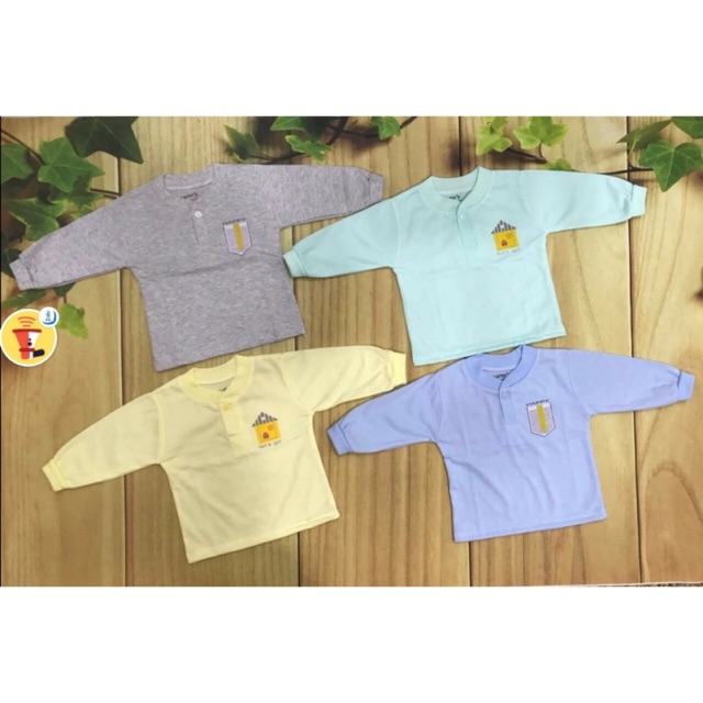 Áo sơ sinh Cotton cổ trụ cho bé