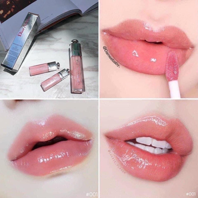 Set son dưỡng môi Dior Addict Lip Glow & Lip Maximizer Duo màu 001