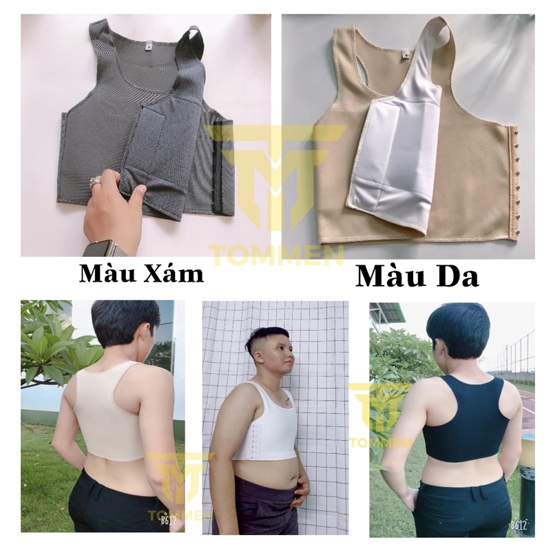 Áo Nịt Ngực TomBoy [ Có Bản Nịt CứngTrước Ngực] - Ngắn Không Viền Cao Cấp Hàng Xưởng Tự May