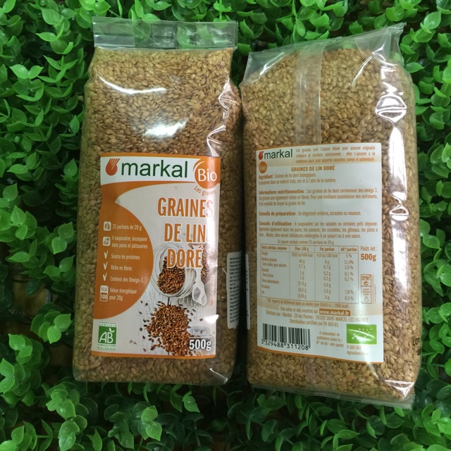 Hạt lanh vàng hữu cơ Markal 500g