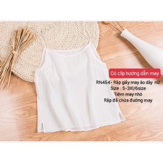 Rn454_rập giấy may áo dây nữ