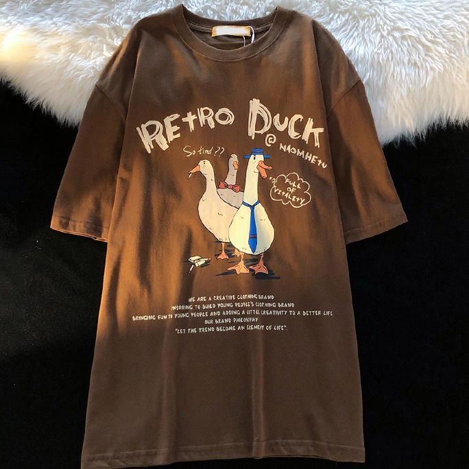 Áo thun Peppermint tay ngắn in hình động vật dễ thương thời trang cho nữ 49626