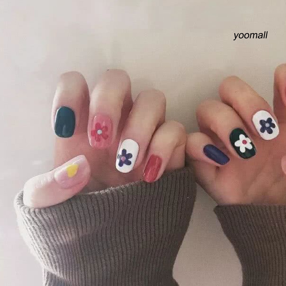 [Hàng mới về] Miếng dán móng chống thấm nước tự làm móng nghệ thuật hình chiếc lá / quả bơ / xương rồng