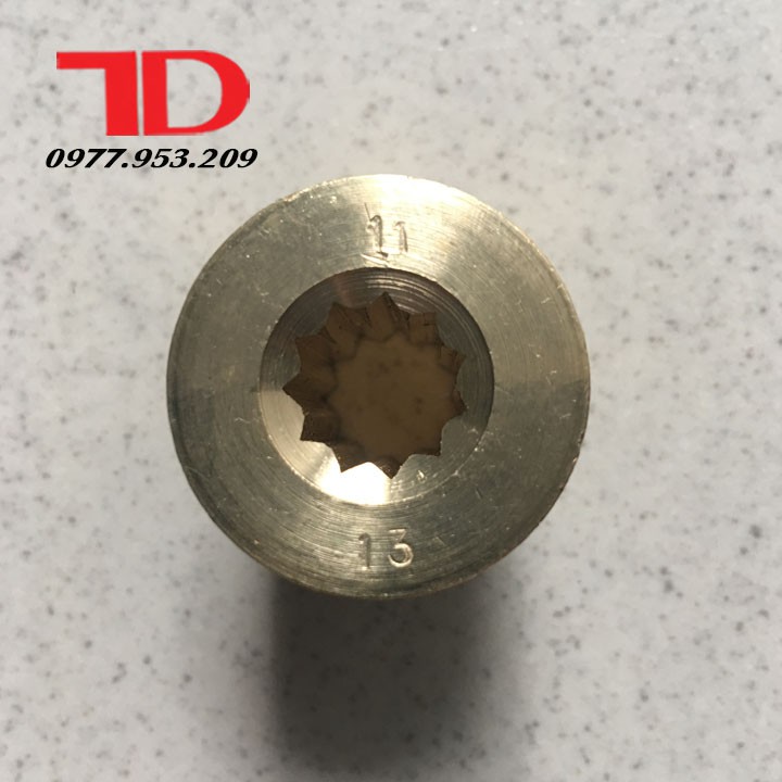 Ốc Mâm Máy Giặt 11-13 Bằng Thau