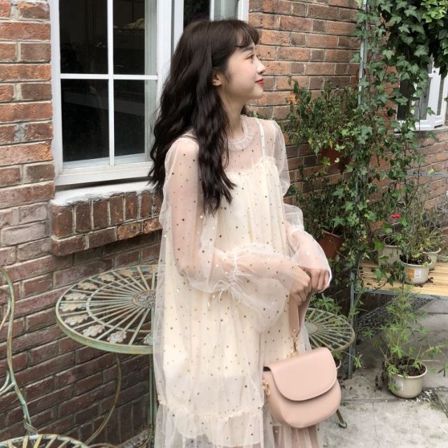 Đầm lưới kim sa công chúa lấp lánh có bigsize