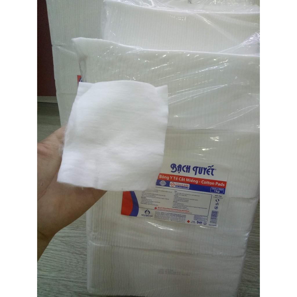 Bông Y Tế Cắt Miếng 1kg 10x10 cm hoặc 7x7 cm-Bông Bạch Tuyết