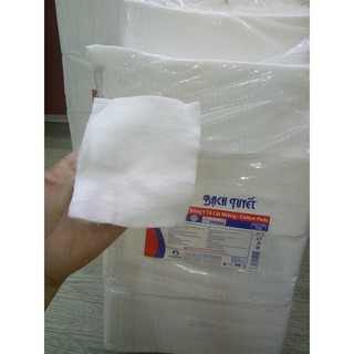 Bông Y Tế Cắt Miếng 1kg 10x10 cm hoặc 7x7 cm-Bông Bạch Tuyết