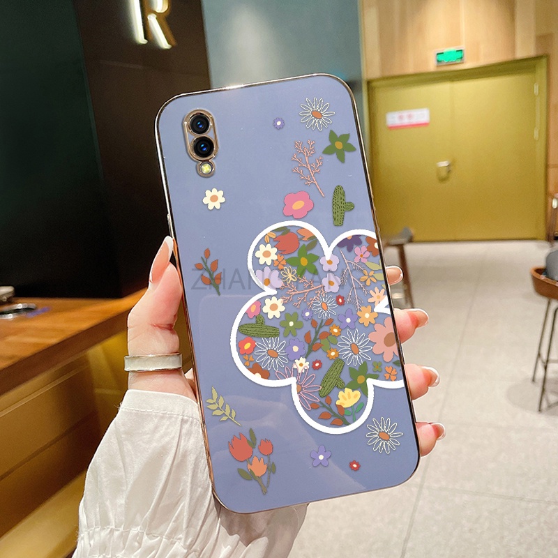 Ốp Điện Thoại TPU Silicone Mạ Điện Hình Hoa Mùa Hè Cho vivo y91c y91 y1s y93 y95