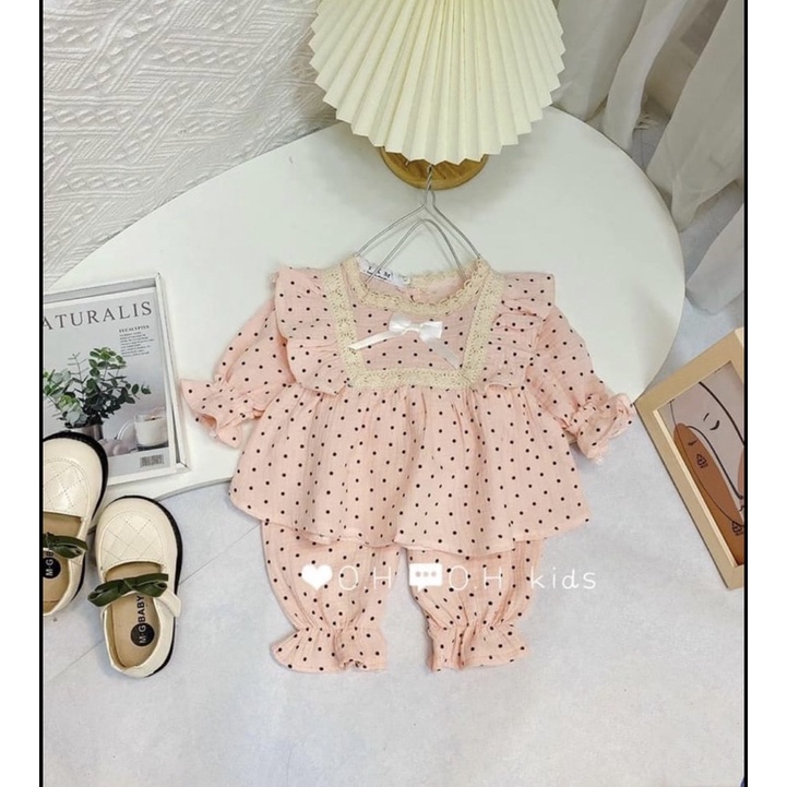 Bộ đũi dài tay cho bé gái