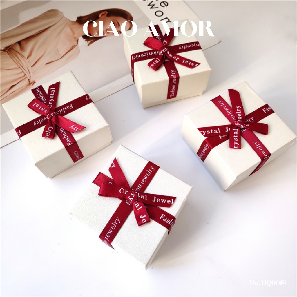 Hộp quà đựng trang sức mini quà tặng sang trọng - Trang sức phụ kiện Ciao Amor - HQ0019