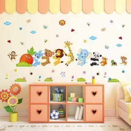 decal dán tường thỏ củ cải