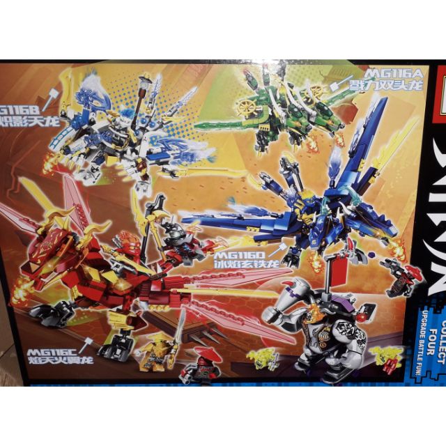 Lắp ráp 1 hộp LegoNinja Rồng Lớn MG116 có trên 250 chi tiết bằng nhựa ABS