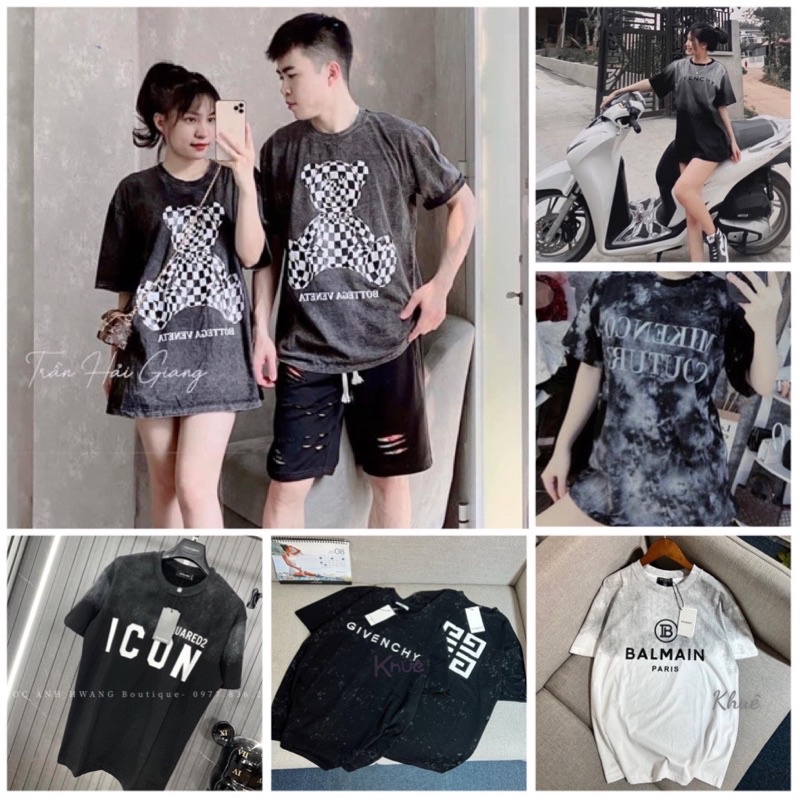 Áo Thun Loang Đen Unisex🌸 Phông Form Rộng Ngắn Tay In Hình Cá Tính Nam Nữ Ulzzang HOT 🌸 | BigBuy360 - bigbuy360.vn