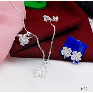 BỘ CỎ 4 LÁ BẠC