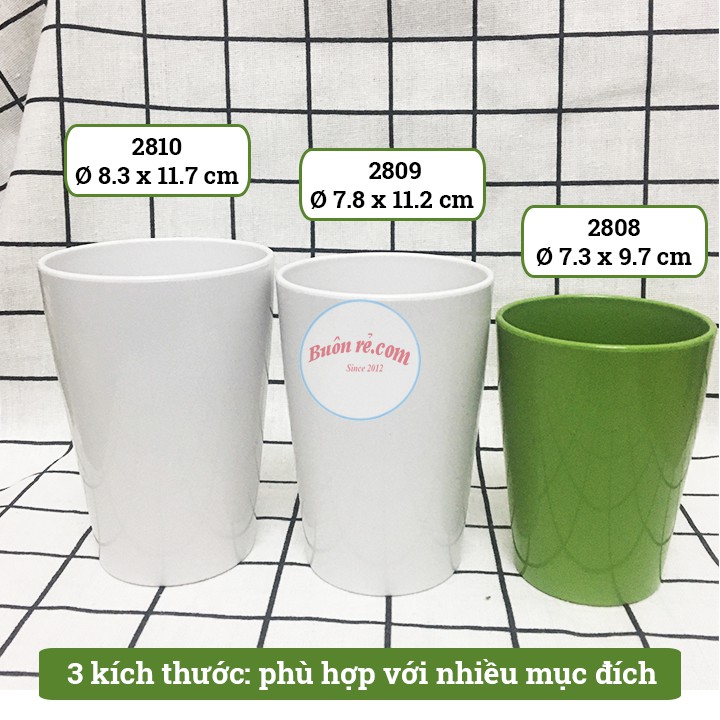 Cốc phíp, ly nhựa SONG LONG 3 size cho nhà hàng, quán ăn, gia đình ( 2808, 2809, 2810) – Buôn Rẻ