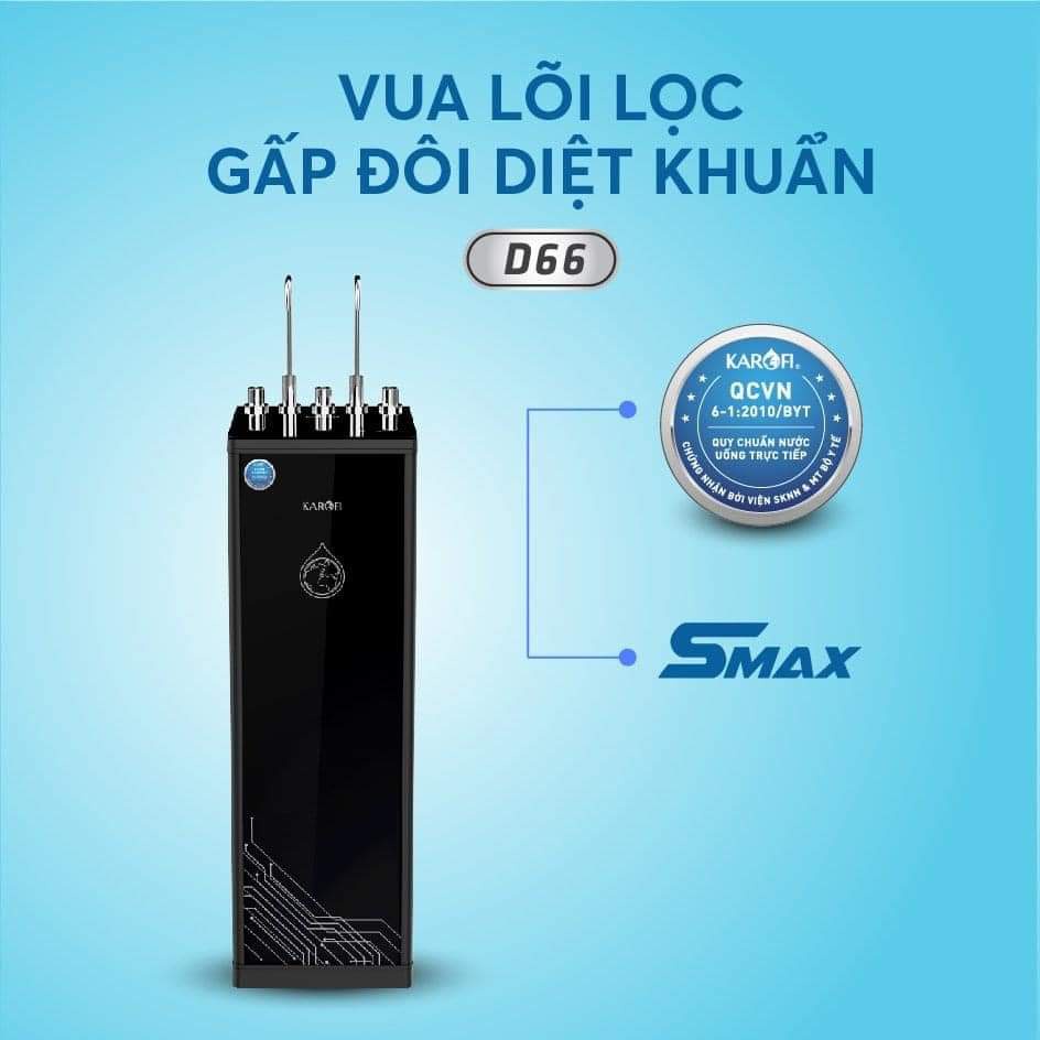 Máy lọc nước RO nóng lạnh Karofi KAD-D66 11 lõi