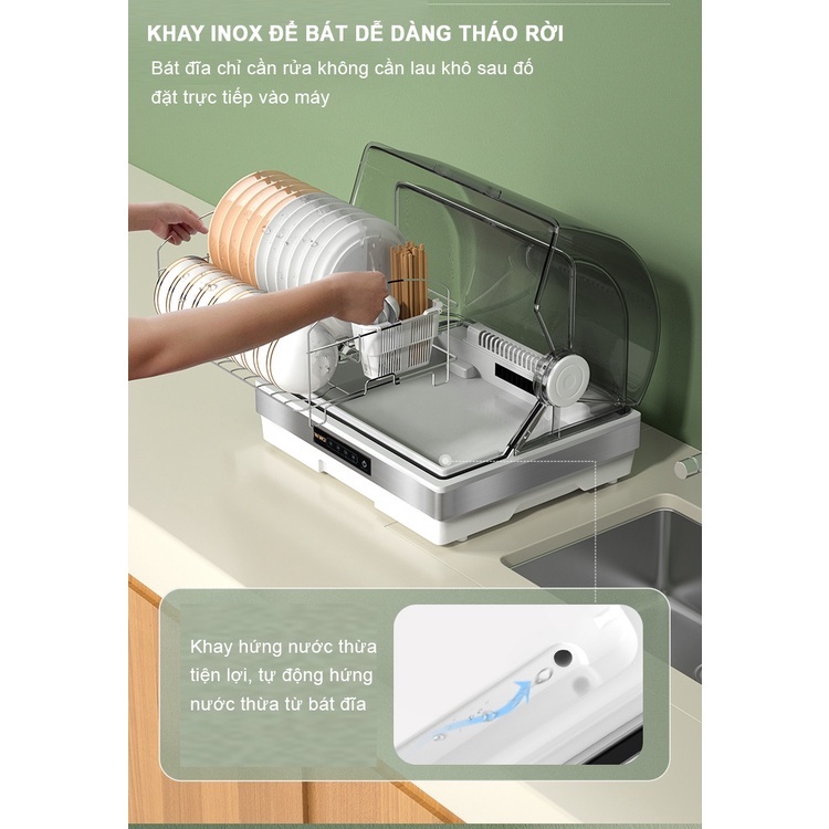 Máy khử trùng sấy khô bát đĩa đũa thìa dao thớt Winci KWC-UV007 Win-K7 bằng tia UV, dung tích 32L-45L bảo hành 24 tháng