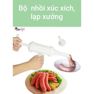 Bộ dụng cụ nhồi xúc xích, lạp xưởng +1 vỏ colagen ( Tặng gia vị)