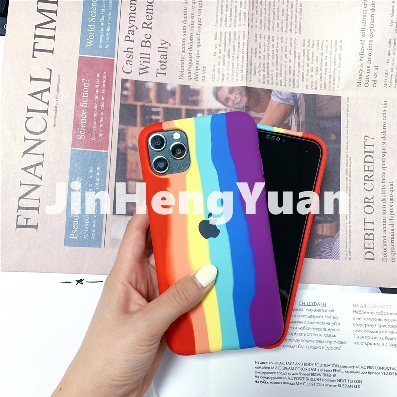 Ốp lưng mềm màu cầu vồng chống rơi cho IPhone 11 12 Pro Max Mini X XS Max XR 6S 7 6 8 Plus SE2 | BigBuy360 - bigbuy360.vn