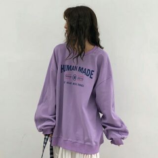 (OD)AT80 Áo nỉ da cá ulzzang Áo sweater Human Made