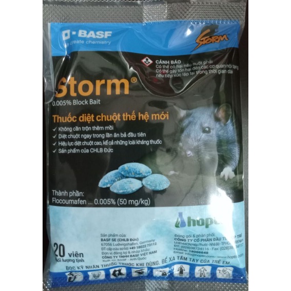 20 viên Chuột Kẹo - storm - Diệt chuột thế hệ mới - sản phẩm của Đức