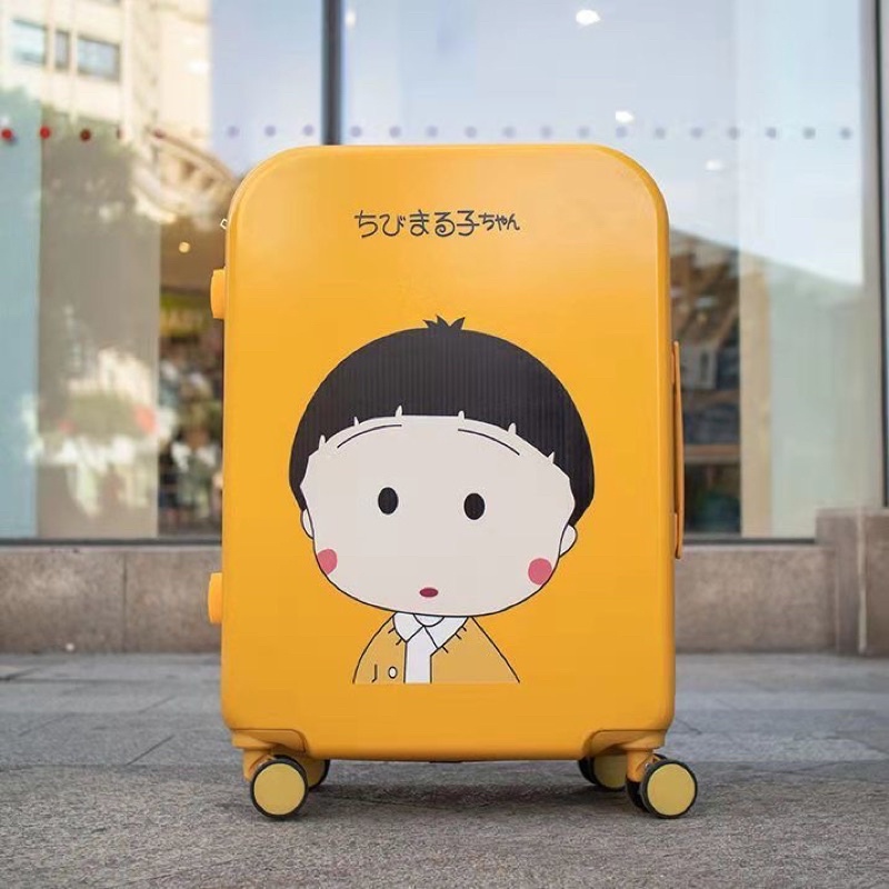 Vali du lịch hình cô gái Maruko dễ thương ,Valy kéo size 20 ,size 24 kèm cốp có bánh xe chất liệu cao cấp Rẻ - Bền - Đẹp