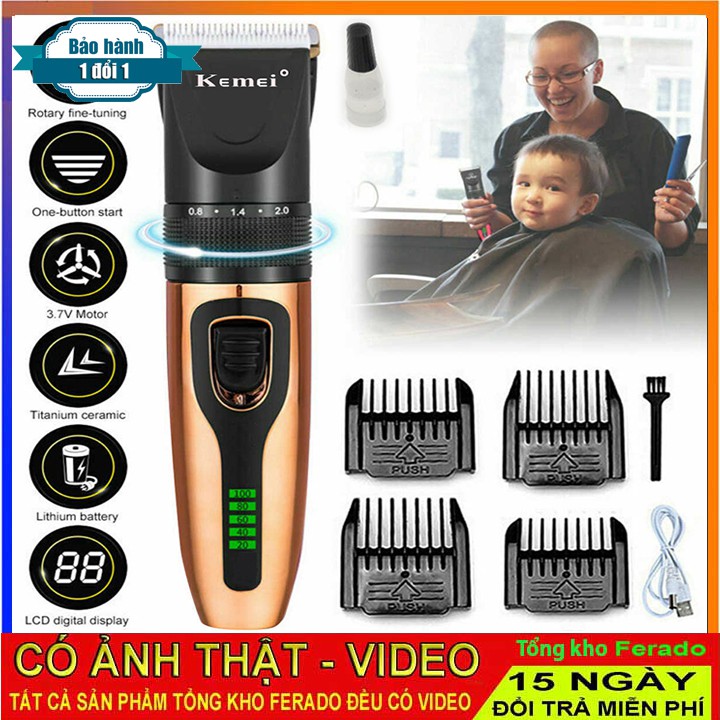 Tông đơ Kemei 6189 -tông đơ cắt tóc gia đình
