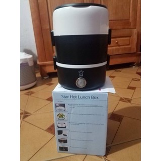 Hộp cơm cắm điện giữ nhiệt 2 tầng inox 304 cao cấp giúp hâm nóng thức ăn tiện dụng