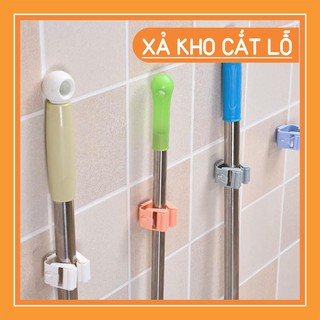 MÓC DÁN TƯỜNG KẸP GIỮ CÂY LAU NHÀ, CHỔI CHỊU LỰC 6KG