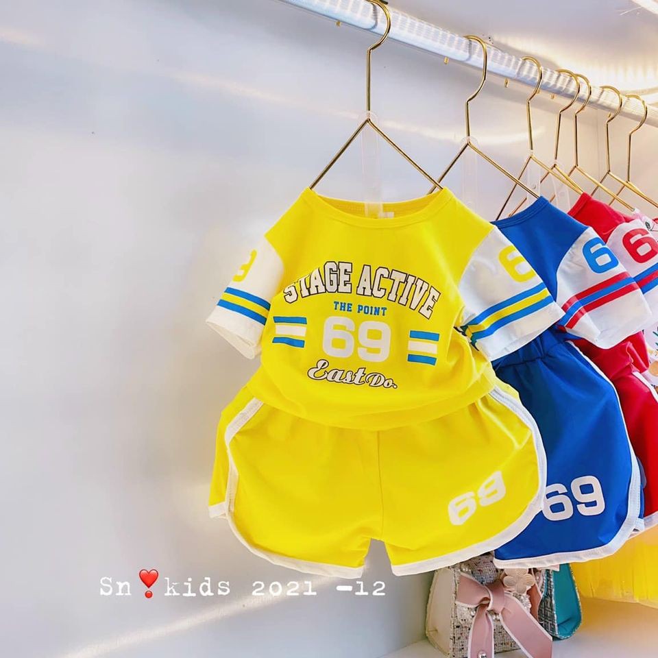 Bộ cotton size đại bé trai STAGE ACTIVE 69 dáng thể thao CÓ ẢNH + VIDEO
