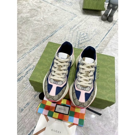 Giày thể thao sneaker nâng đế đế hồng siêu nhẹ fullbox