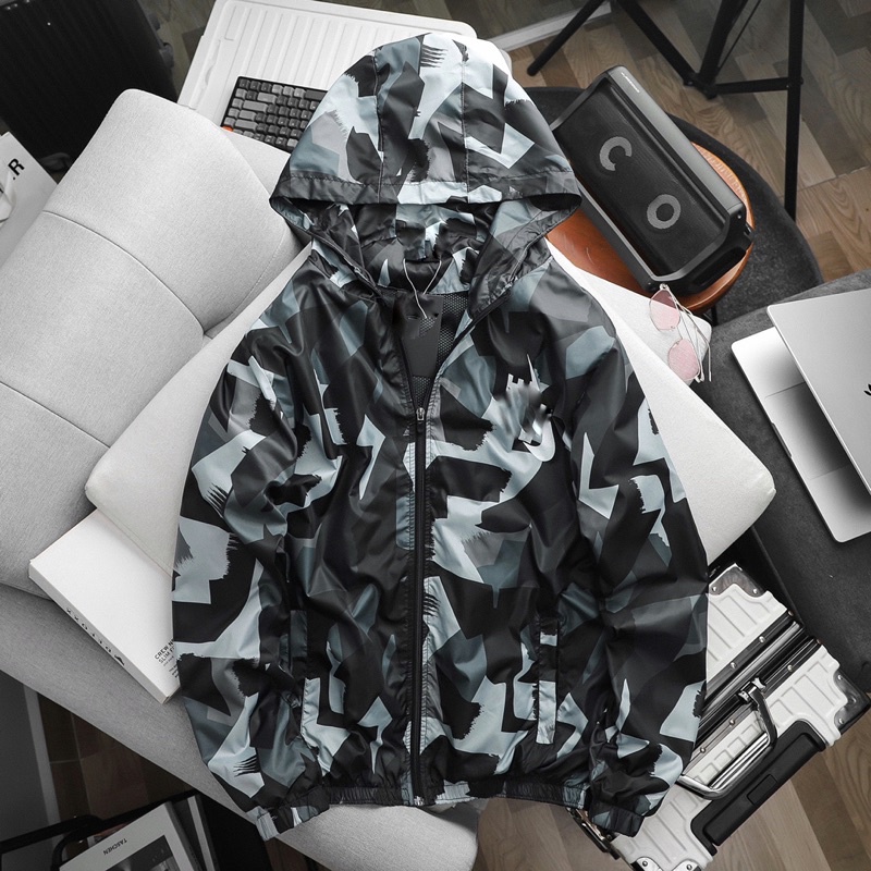 Áo khoác dù kháng nước camo