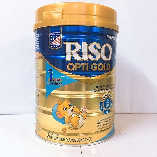 Sữa RISO OPTI GOLD 1 900g (trẻ từ 0-6 tháng)