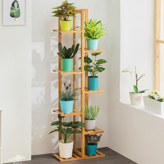 Kệ trồng cây kệ gỗ để chậu hoa cây cảnh 5, 6, 7 tầng trang trí trong nhà, ngoài trời, ban công phong cách Hàn Quốc