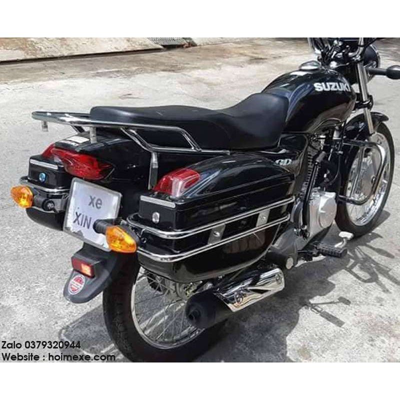 Thùng Hông Độ Các Dòng Suzuki GD110,GN125,EN150,GZ150 rộng 15cm + đèn + cây ngang
